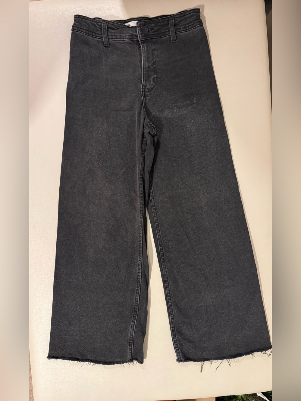 Zara Black Wide-Leg Kids Jeans